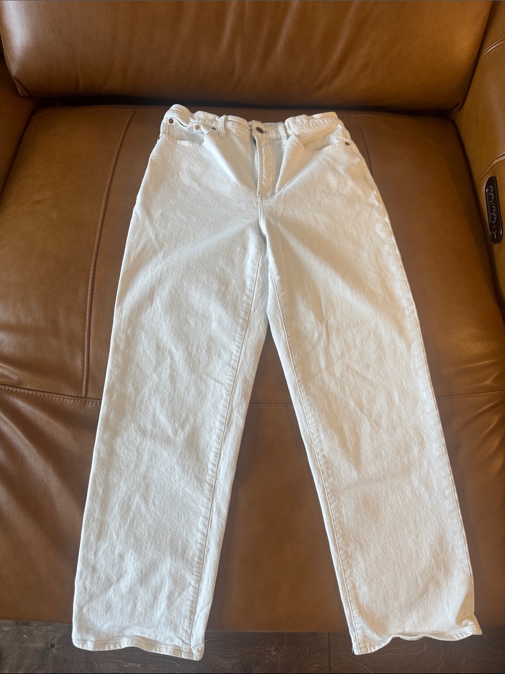 Madewell White Straight-Leg Jeans